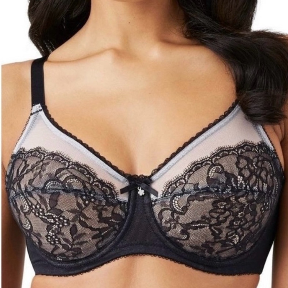 Wacoal Black Lace Underwire Bra with Scalloped Trim 34G - Picture 8 of 8